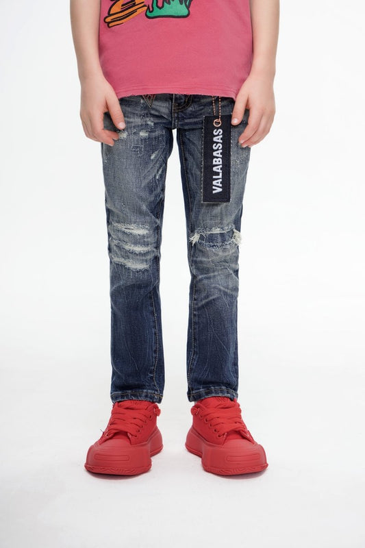 Viggo Kids Skinny Denim Jeans Light Washed - Valabasas