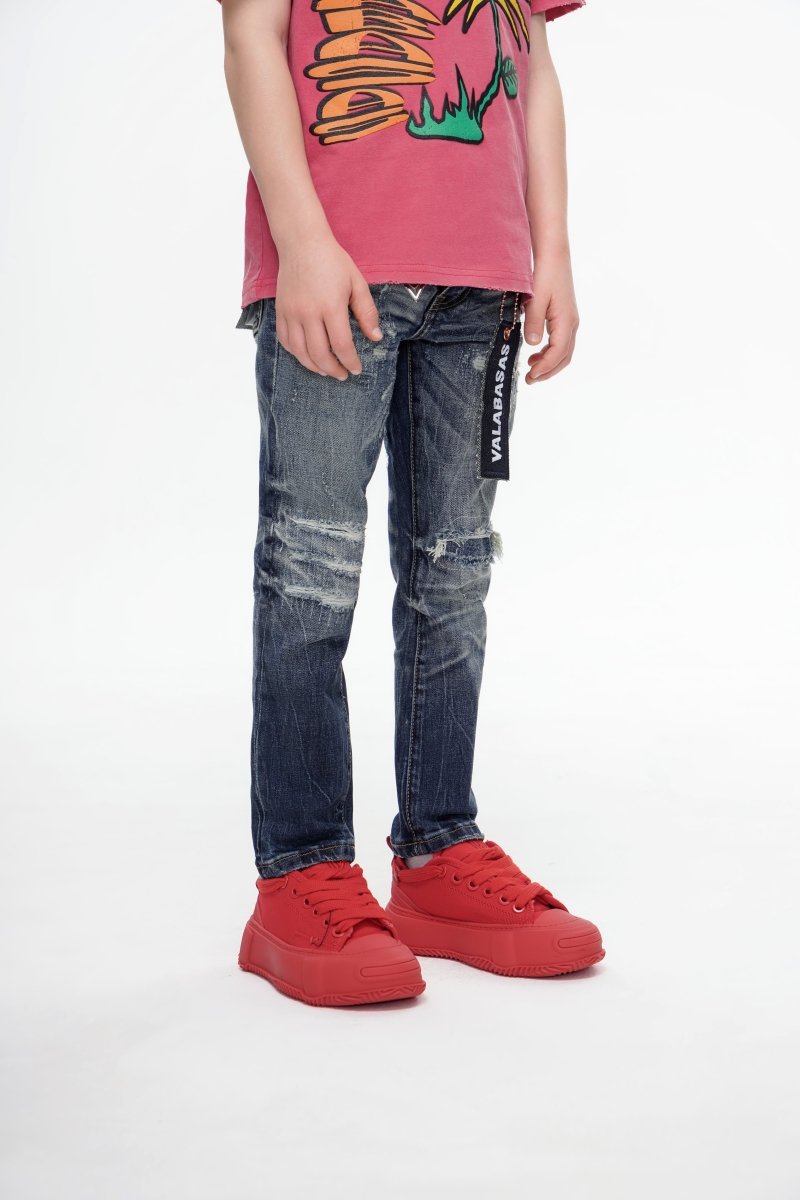 Viggo Kids Skinny Denim Jeans Light Washed - Valabasas