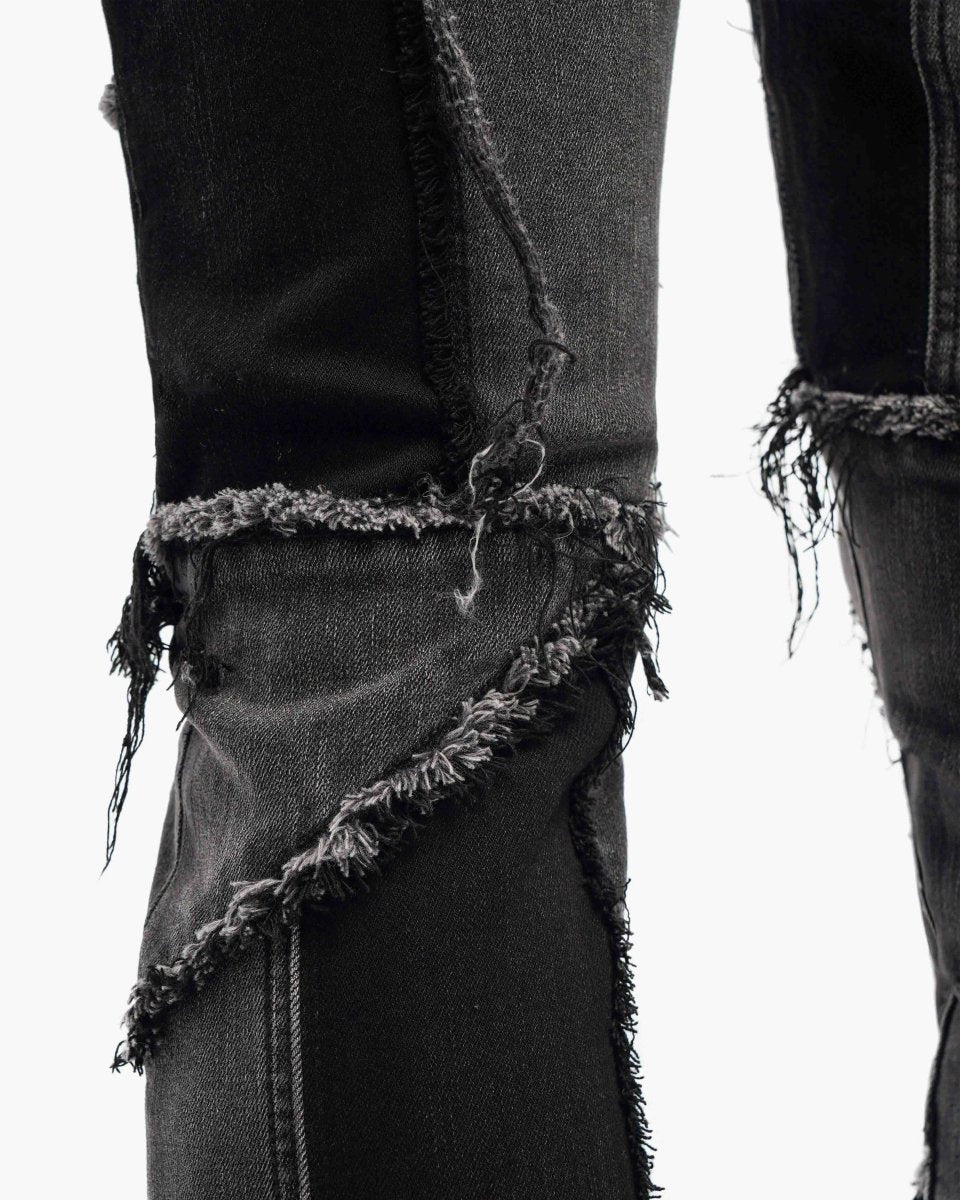 Vireon Black Grey Skinny Jeans - Valabasas
