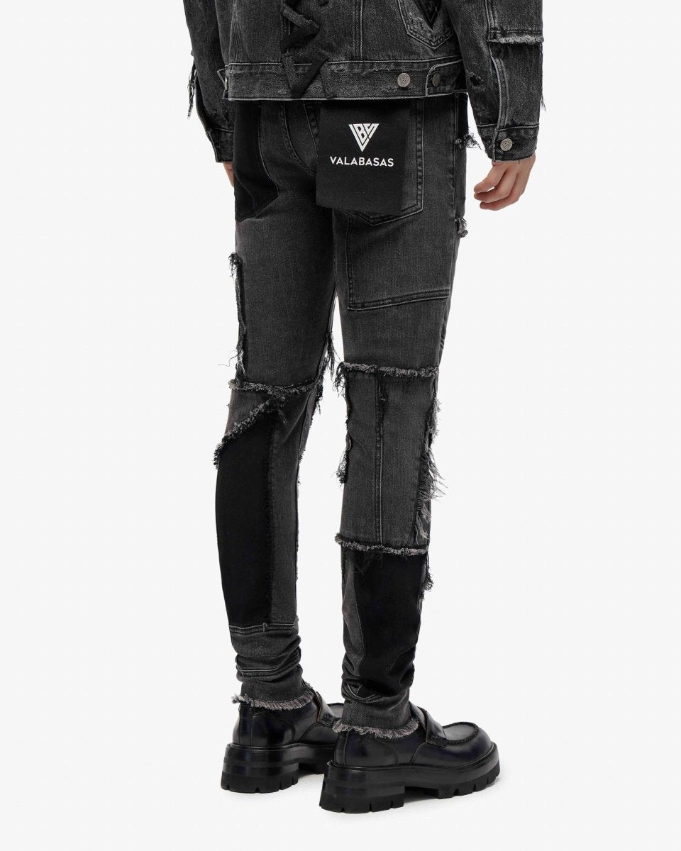 Vireon Black Grey Skinny Jeans - Valabasas
