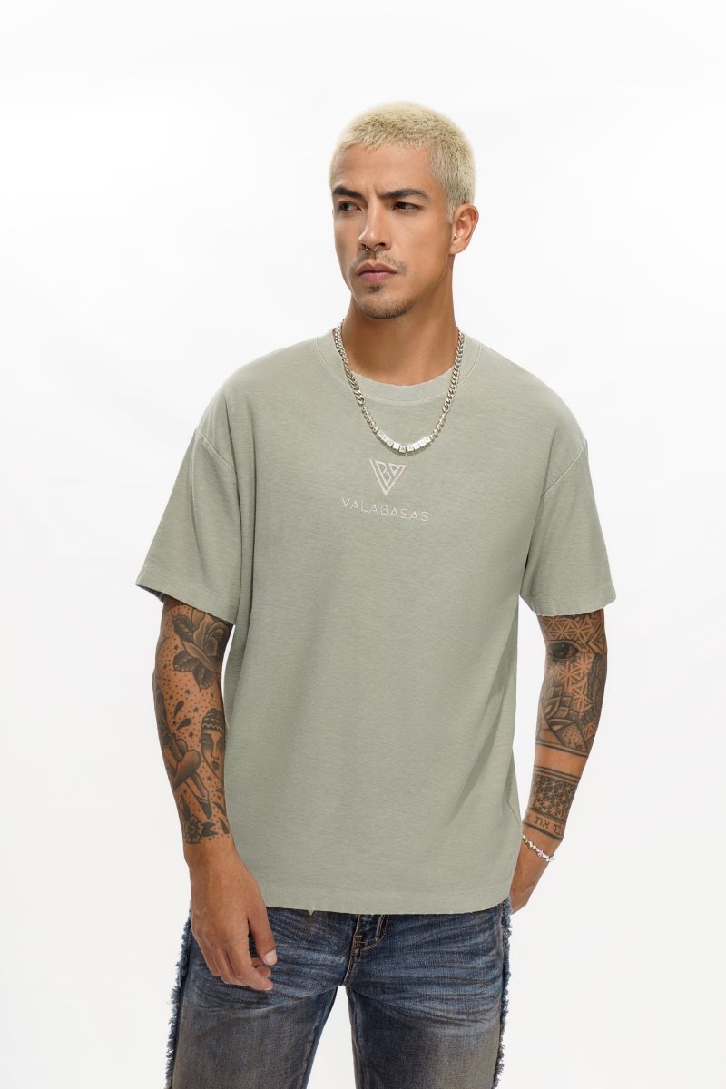 VLOGO Washed Olive Tee - Valabasas
