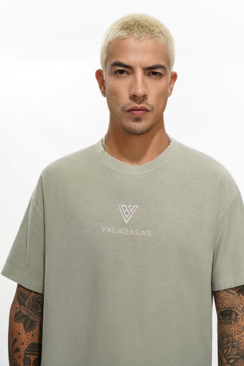 VLOGO Washed Olive Tee - Valabasas