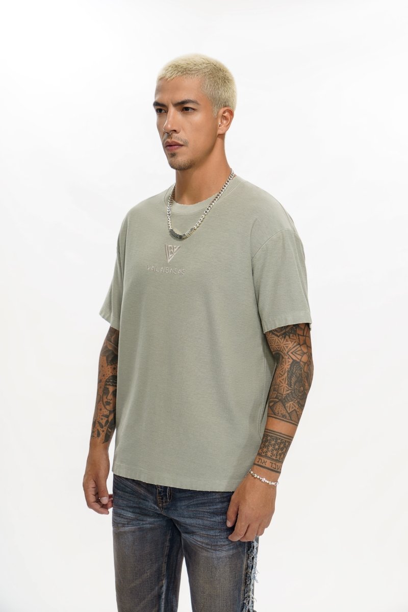 VLOGO Washed Olive Tee - Valabasas