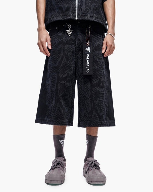 Voidscale Baggy Jorts Black Wash - Valabasas