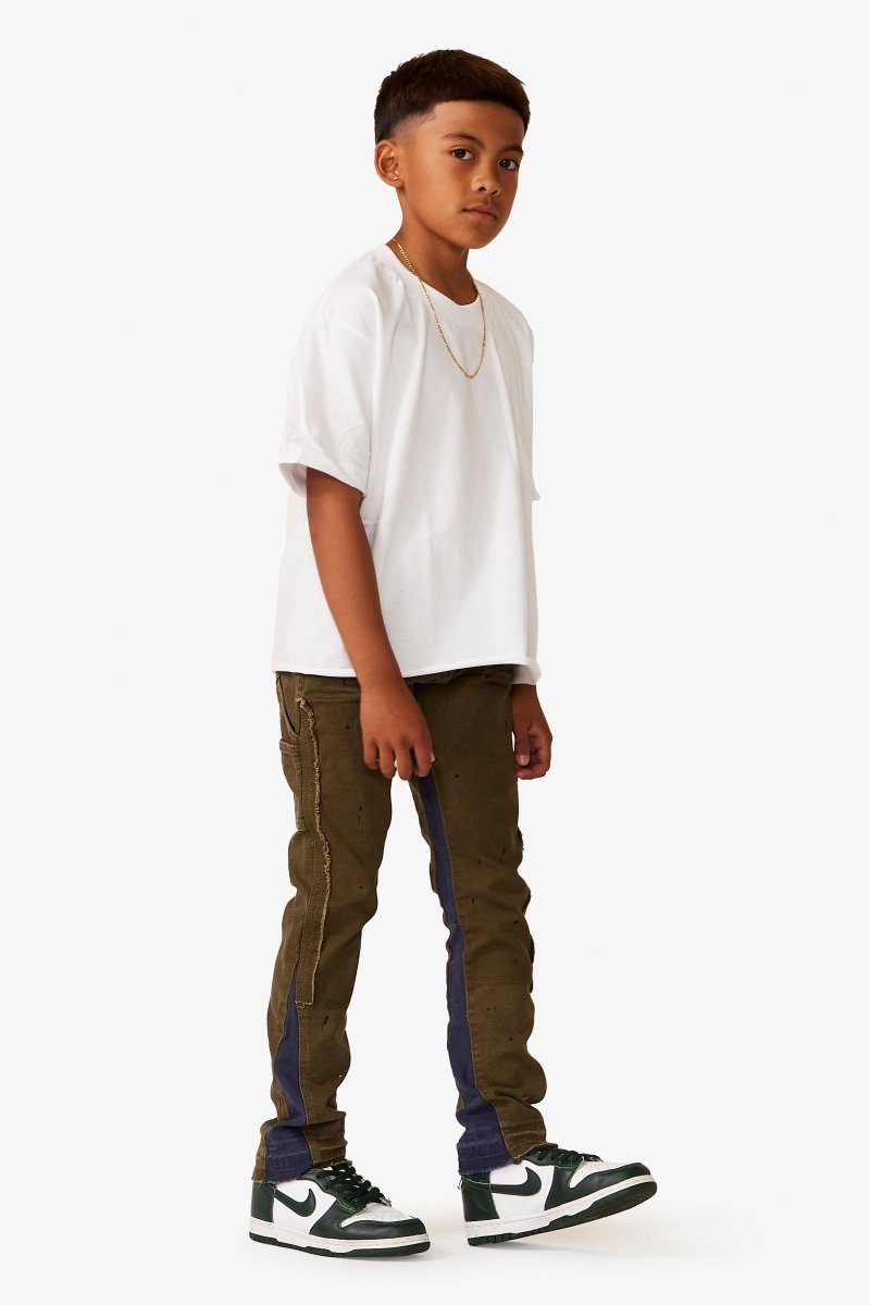 VPLAY KIDS JEANS "ALPHA" OLIVE BLUE