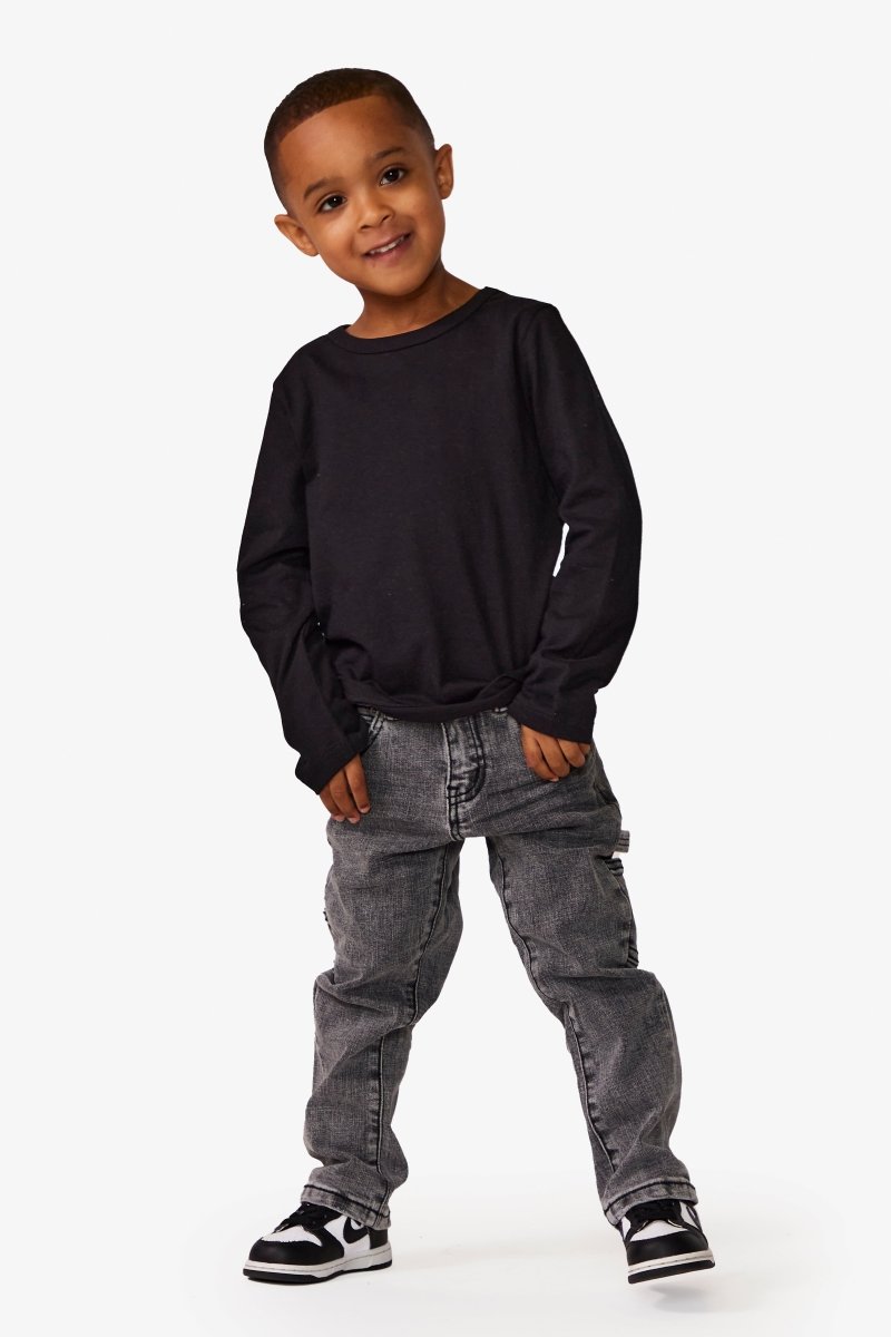 VPLAY KIDS JEANS "MR.KIDS" LT. GREY WASHED - Valabasas