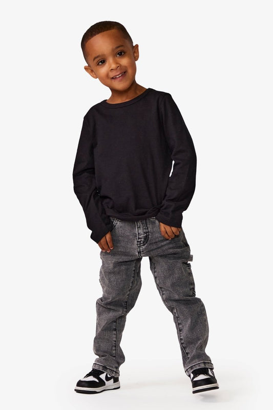 VPLAY KIDS JEANS "MR.KIDS" LT. GREY WASHED - Valabasas