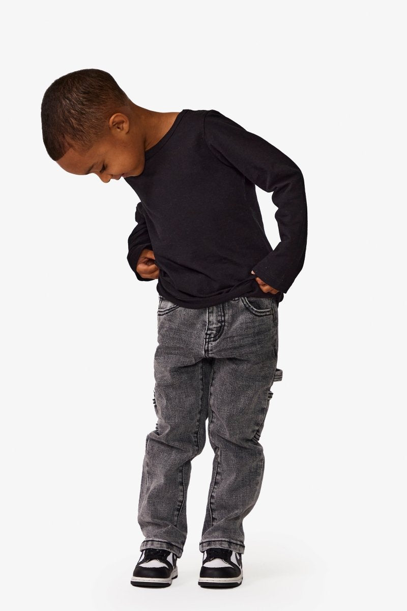 VPLAY KIDS JEANS "MR.KIDS" LT. GREY WASHED - Valabasas