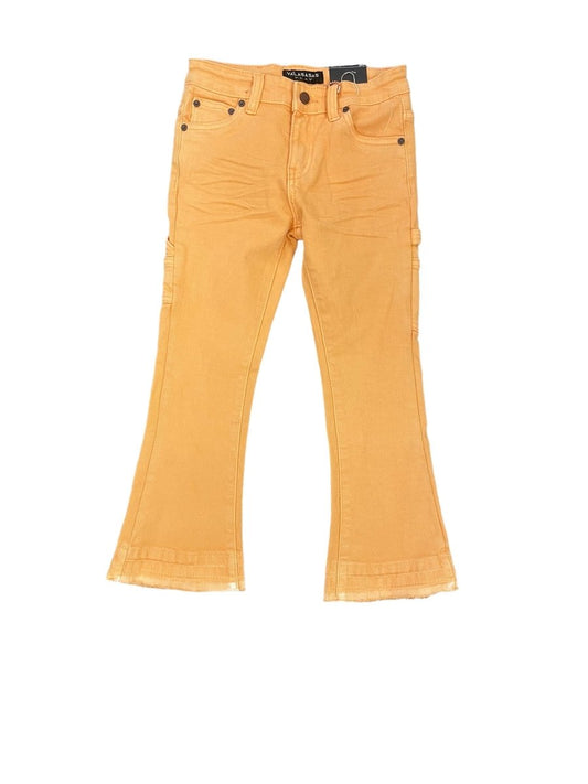 VPLAY KIDS STACKED JEANS " JR. EXTENDO" LT.ORANGE - Valabasas