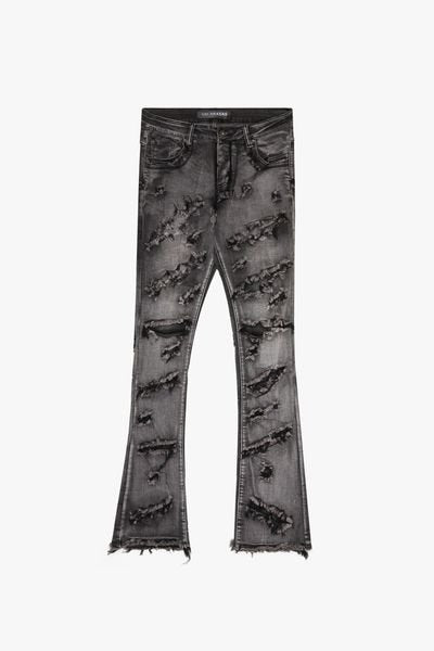 VPLAY "RAVEL" STACKED - DARK GREY WASH - Valabasas