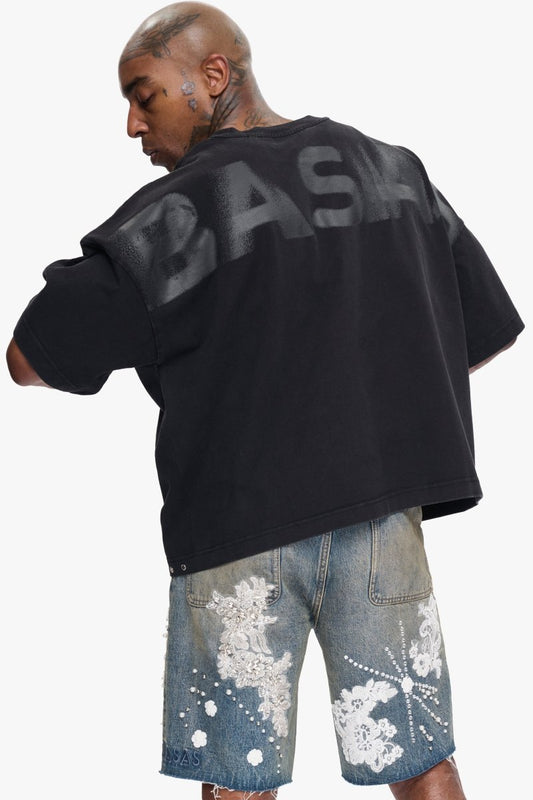 VV Cropped Fit Tee Black - Valabasas