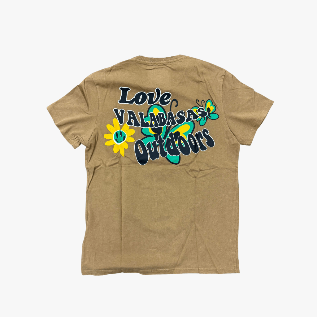 "WE OUTSIDE" TEE VINTAGE BROWN - Valabasas