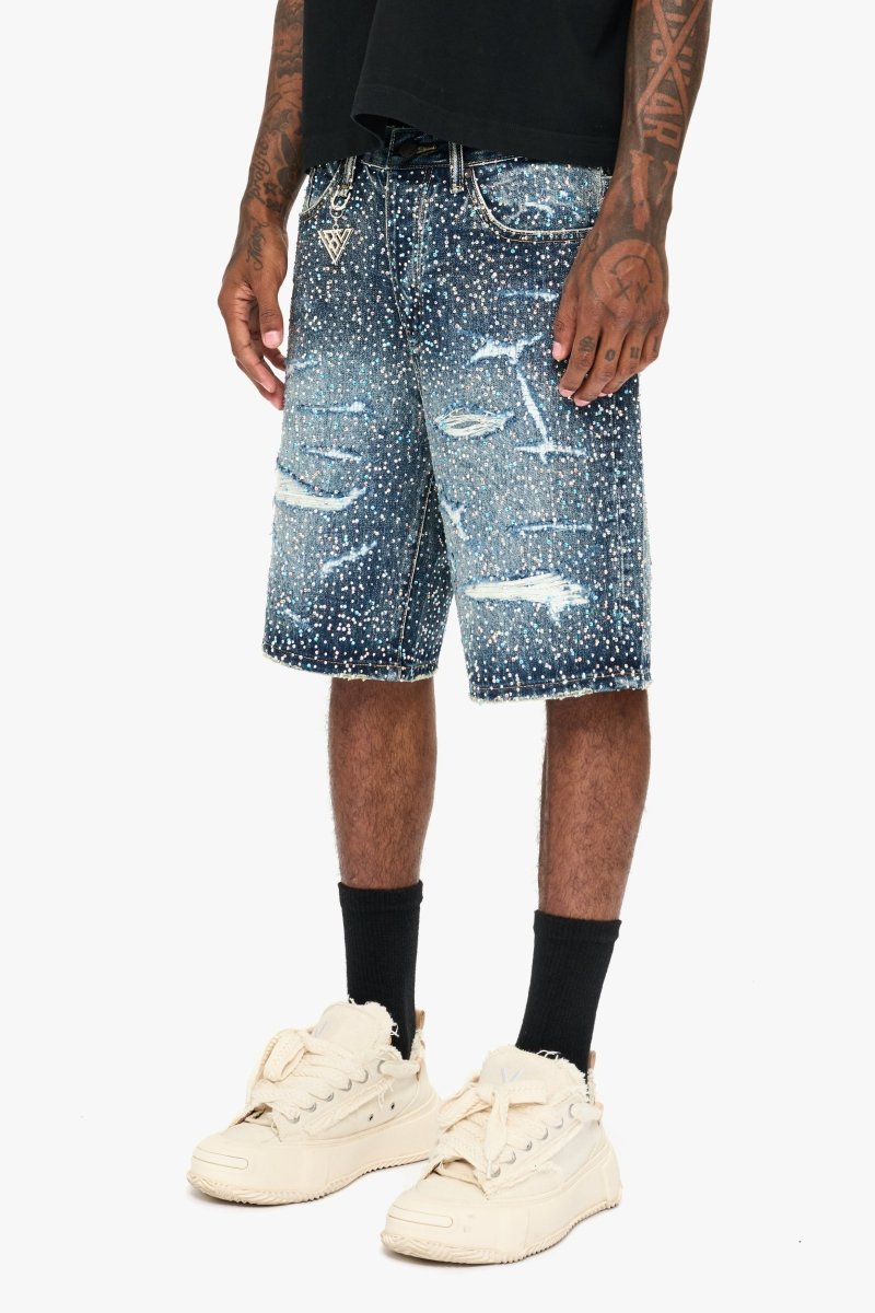 Wear Blu/Slv Denim Jorts - Valabasas