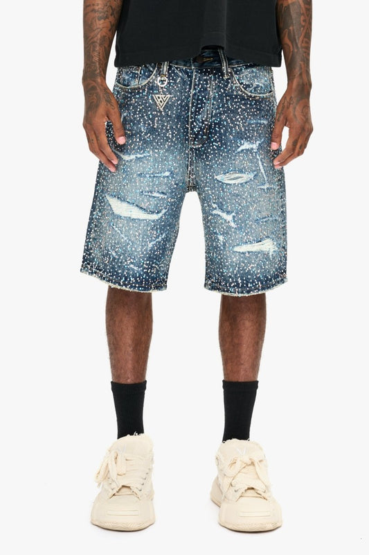 Wear Blu/Slv Denim Jorts - Valabasas