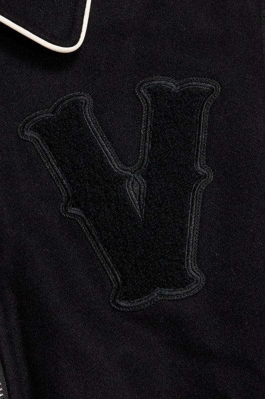 "WILD BUNCH" LETTERMAN JACKET BLACK - Valabasas