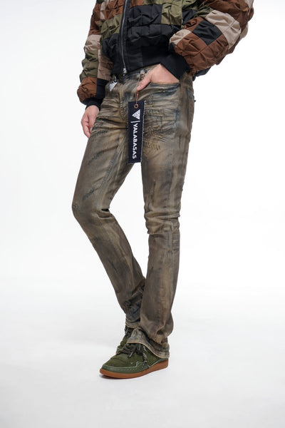 Wired Stacked Dirty Yellow Vintage Jeans – Valabasas