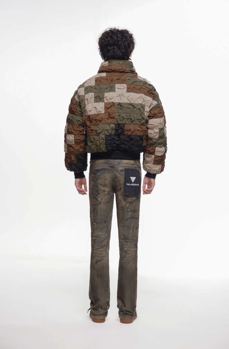 Wired Stacked Dirty Yellow Vintage Jeans - Valabasas