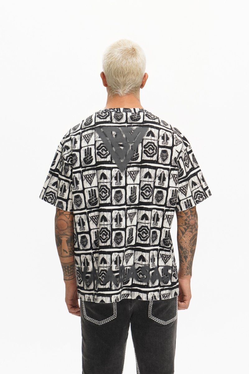 Woodcut Light Grey Tee - Valabasas