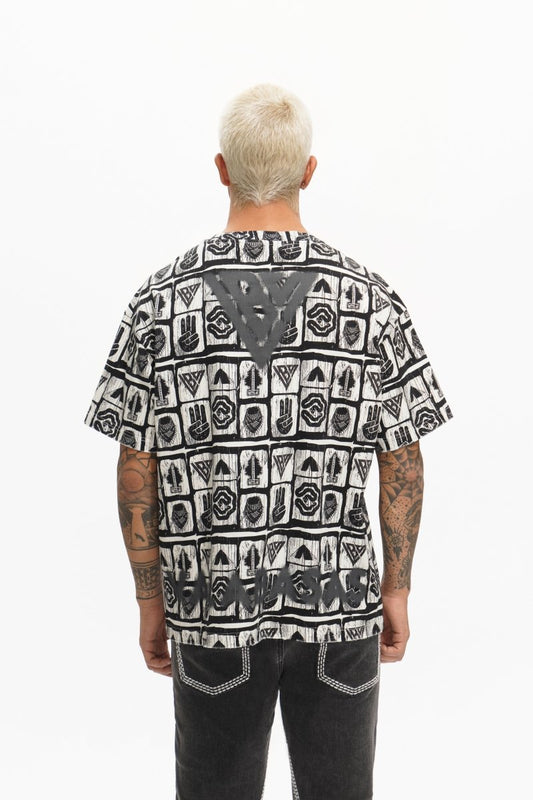 Woodcut Light Grey Tee - Valabasas