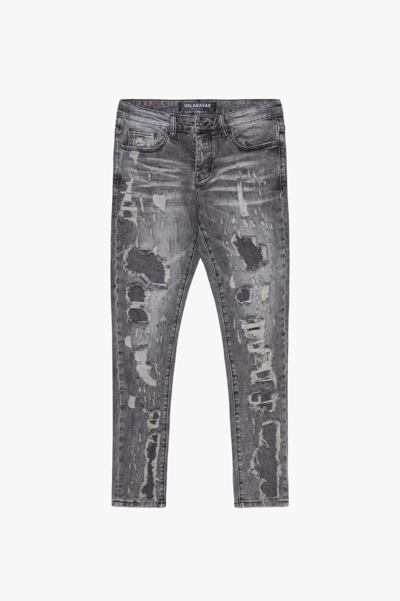 "WORN FROST" GREY SKINNY JEAN GREY - Valabasas