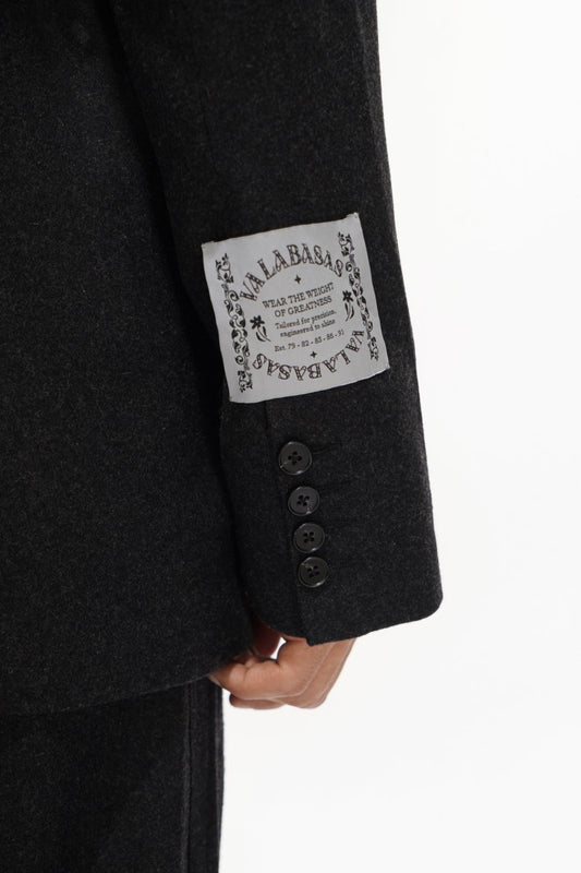 Woven Suit Jacket Black - Valabasas