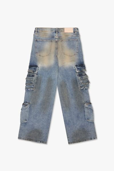 "WRAITH" Vintage Wash Baggy Jean