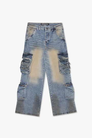 "WRAITH" Vintage Wash Baggy Jean