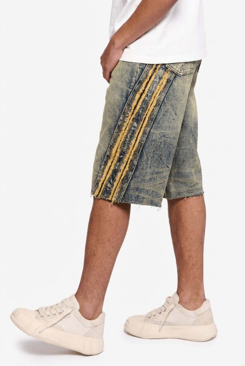 Wrap Dirty Blue Jorts - Valabasas