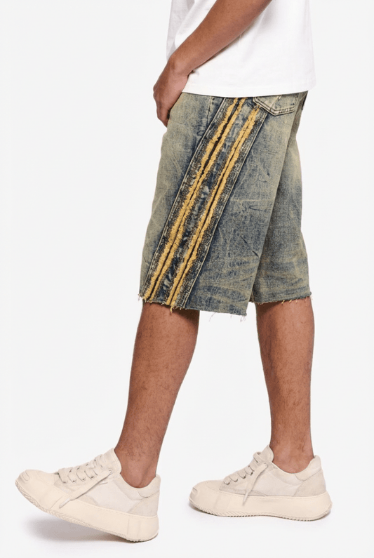 Wrap Dirty Blue Jorts - Valabasas