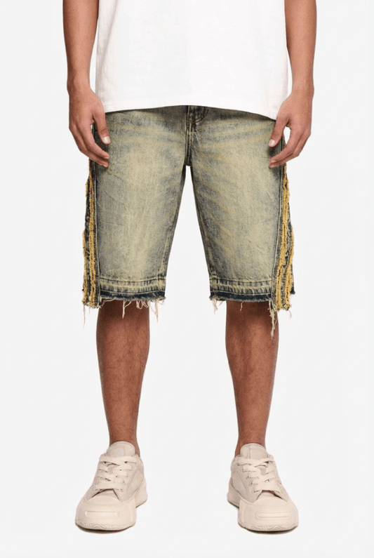 Wrap Dirty Blue Jorts - Valabasas