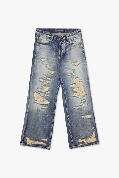 "PANDORA" VINTAGE BLUE WASH BAGGY DENIM