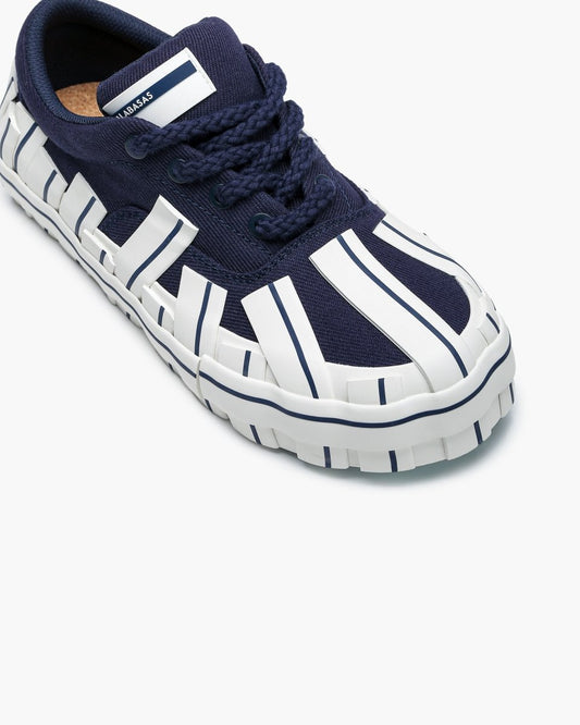 Yuratsu 100 Navy White Sneakers - Valabasas