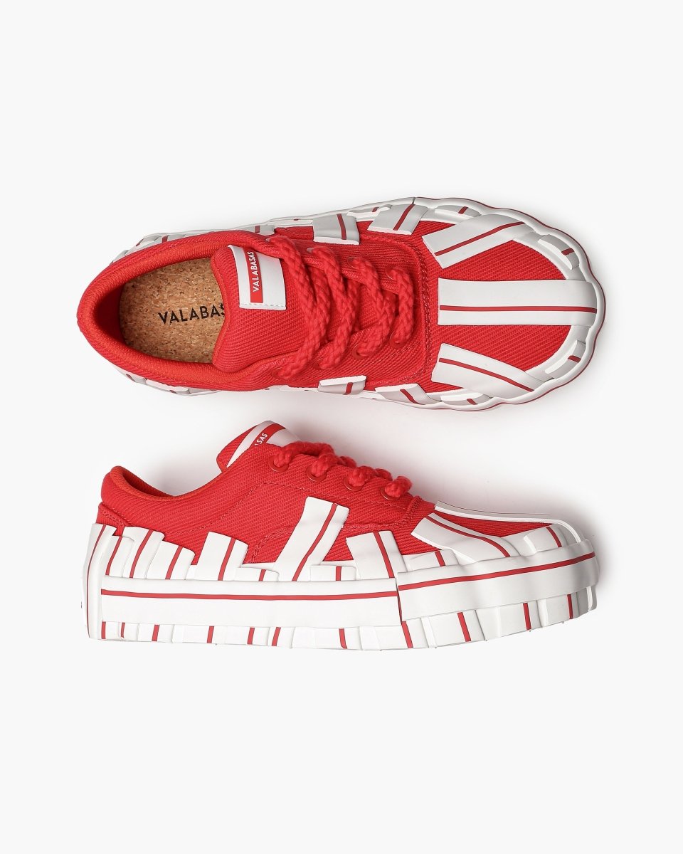 Yuratsu 100 Red White Shoes - Valabasas