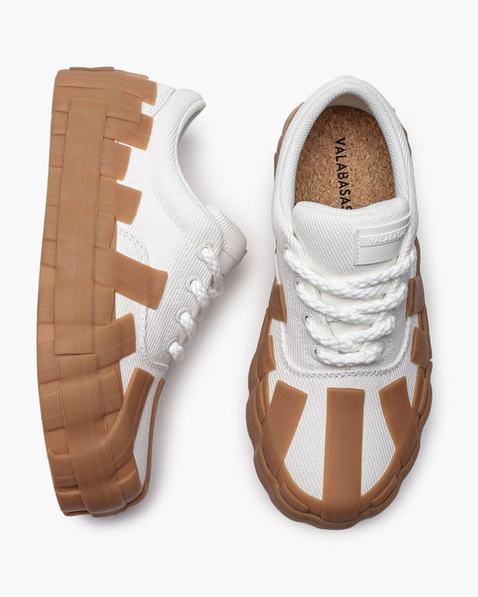 Yuratsu 100 White Gum Sneakers - Valabasas
