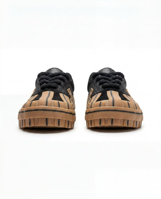 Yuratsu 200 Black Denim Gum Shoes - Valabasas