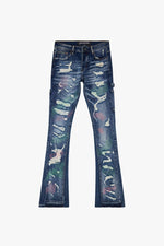 “ZERO” STACKED FLARE DARK BLUE