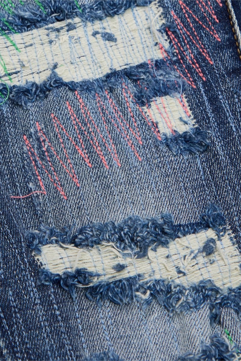 “ZERO” STACKED FLARE DARK BLUE - Valabasas