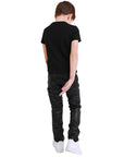VPLAY JEANS "ALPHA 2.0" BLACK LEATHER