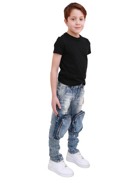 VPLAY KIDS JEANS "LEOPOLD" BLUE WASHED