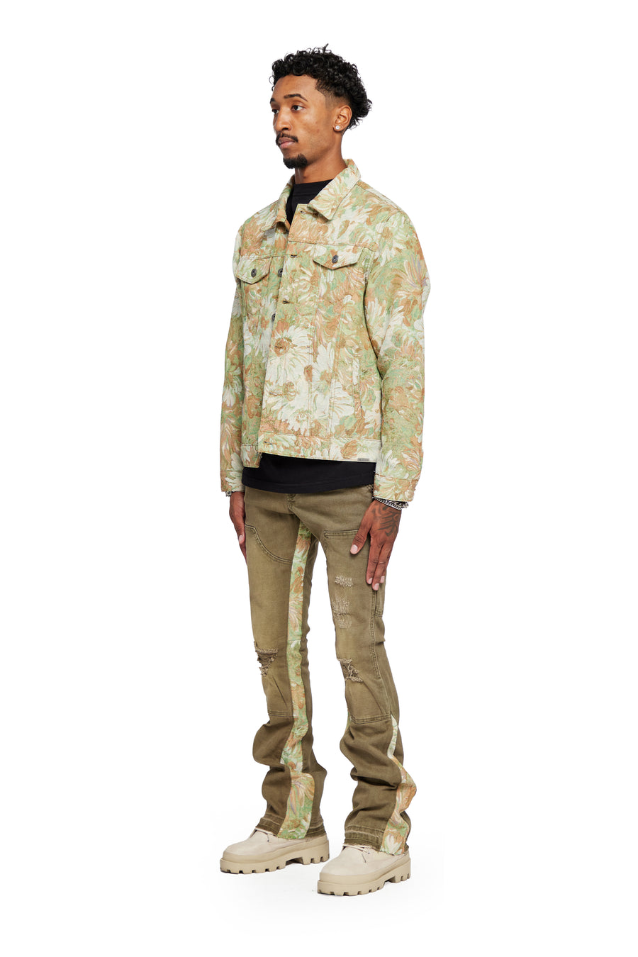 “PICASSO” OLIVE MULTI JACKET