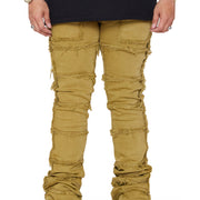 “PHOENIX 2.0” KHAKI STACKED FLARE JEAN