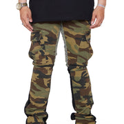 “COMMANDER 3.0" CAMO STACKED FLARE JEAN