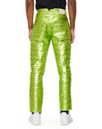 “DELTA” WAXED VERDE LIME SKINNY JEANS