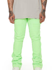 “ALPHA” LT.GREEN STACKED FLARE JEAN