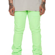 “ALPHA” LT.GREEN STACKED FLARE JEAN