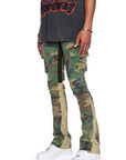 "COMMANDER" FOLIAGE GREEN STACKED FLARE JEAN
