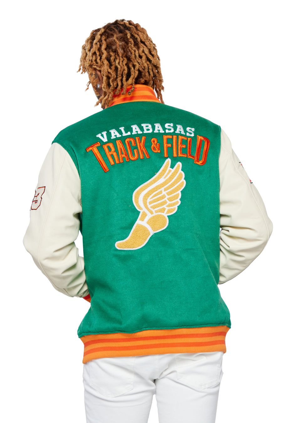 Valabasas 'Skulls Varsity' Jacket - Men's Varsity Jacket - (Green) Green / XL