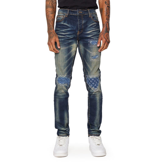 “7TH AVE” JEANS BLU SPORCO - Valabasas