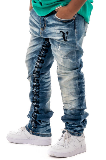 VPLAY KIDS JEANS  “CLASSIFIED” LT.WASHED