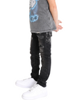 VPLAY KIDS JEANS  “ONLY LOVE” BLACK WASHED